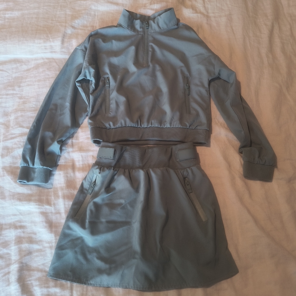 Stylish Gray Two-Piece Set